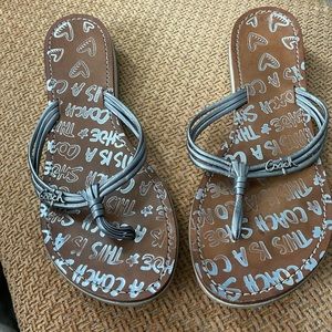 Silver Coach sandals